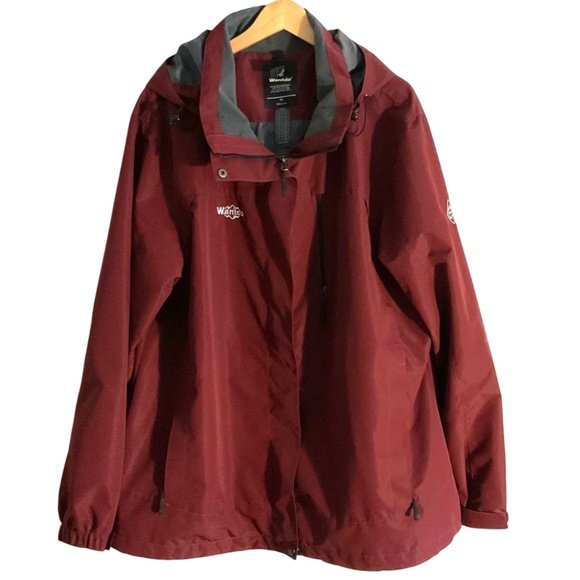 Wantdo Jacket Men’s 2XL Red with Full Zip Removable Hood. - Picture 1 of 4